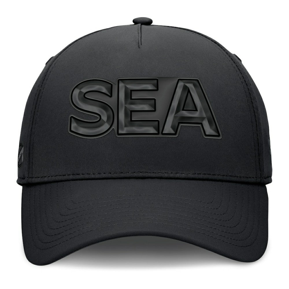Seattle Kraken Fanatics Authentic Pro Road Team Code Flex Hat - Black - NHL 202499092