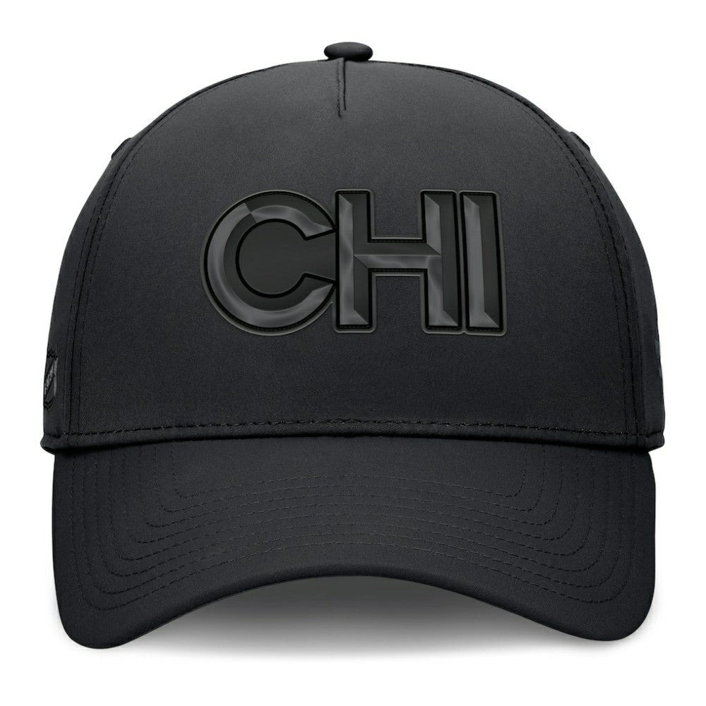 Chicago Blackhawks Fanatics Authentic Pro Road Team Code Flex Hat - Black - NHL 202499105