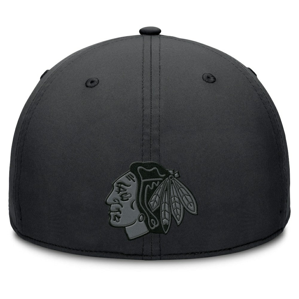 Chicago Blackhawks Fanatics Authentic Pro Road Team Code Flex Hat - Black - NHL 202499105