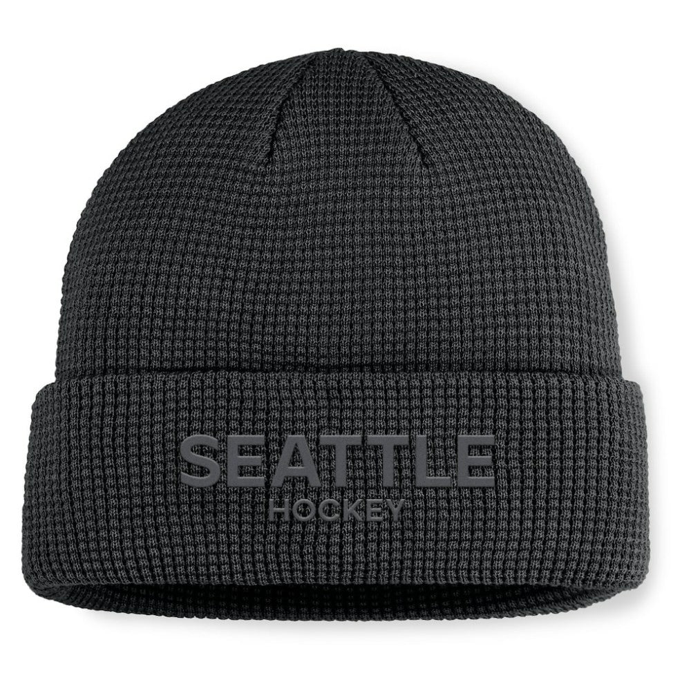 Seattle Kraken Fanatics Authentic Pro Road Cuffed Knit Hat - Black - NHL 202499124