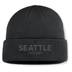 Seattle Kraken Fanatics Authentic Pro Road Cuffed Knit Hat - Black - NHL 202499124