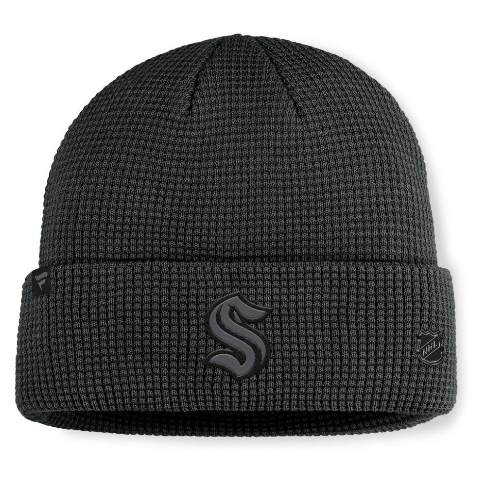 Seattle Kraken Fanatics Authentic Pro Road Cuffed Knit Hat - Black - NHL 202499124