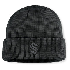 Seattle Kraken Fanatics Authentic Pro Road Cuffed Knit Hat - Black - NHL 202499124