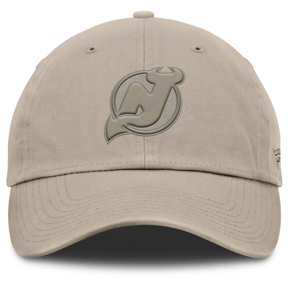New Jersey Devils Fanatics Authentic Pro Road Adjustable Hat - Tan - NHL 202499139