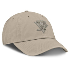 Pittsburgh Penguins Fanatics Authentic Pro Road Adjustable Hat - Tan - NHL 202499145