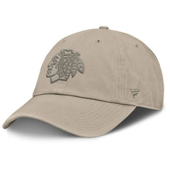 Chicago Blackhawks Fanatics Authentic Pro Road Adjustable Hat - Tan - NHL 202499153