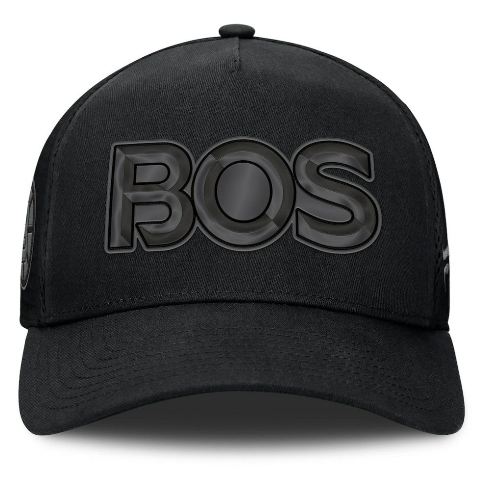 Boston Bruins Fanatics Authentic Pro Road Team Code Trucker Adjustable Hat - Black - NHL 202499160