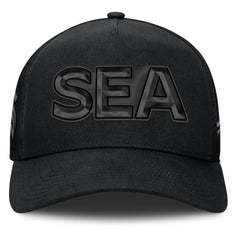 Seattle Kraken Fanatics Authentic Pro Road Team Code Trucker Adjustable Hat - Black - NHL 202499166