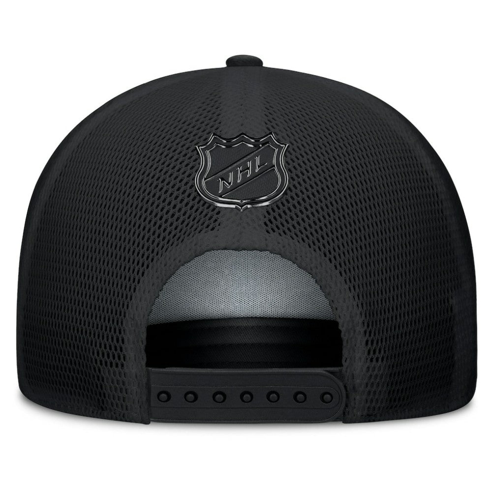 Seattle Kraken Fanatics Authentic Pro Road Team Code Trucker Adjustable Hat - Black - NHL 202499166