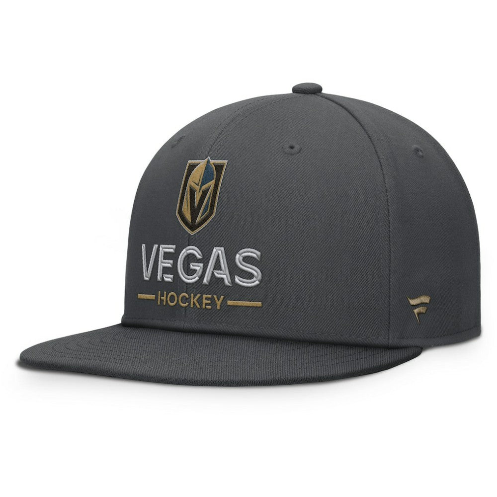 Vegas Golden Knights Fanatics Authentic Pro Rink Lockup Snapback Hat - Charcoal - NHL 202499169