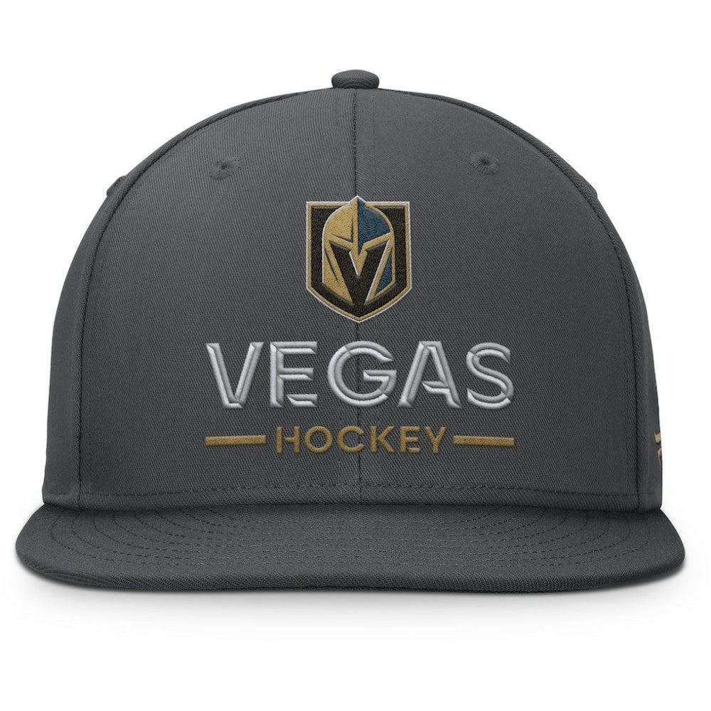 Vegas Golden Knights Fanatics Authentic Pro Rink Lockup Snapback Hat - Charcoal - NHL 202499169