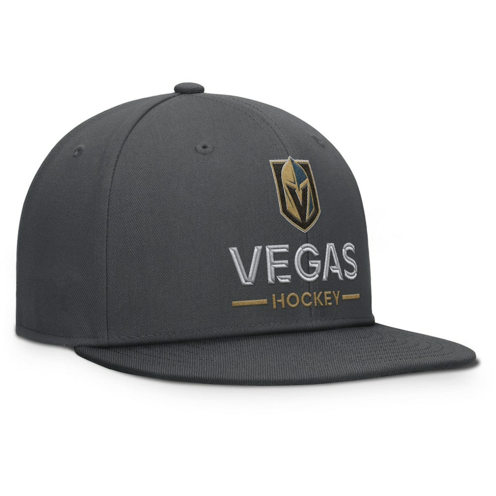 Vegas Golden Knights Fanatics Authentic Pro Rink Lockup Snapback Hat - Charcoal - NHL 202499169