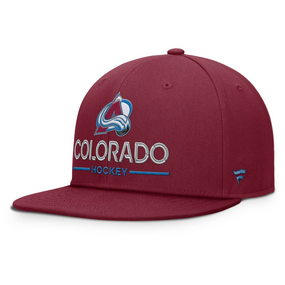 Colorado Avalanche Fanatics Authentic Pro Rink Lockup Snapback Hat - Burgundy - NHL 202499175