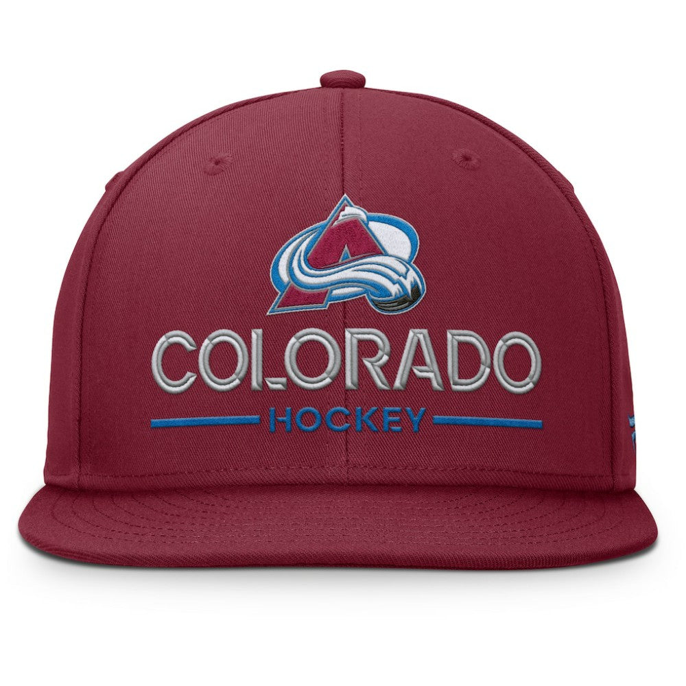 Colorado Avalanche Fanatics Authentic Pro Rink Lockup Snapback Hat - Burgundy - NHL 202499175