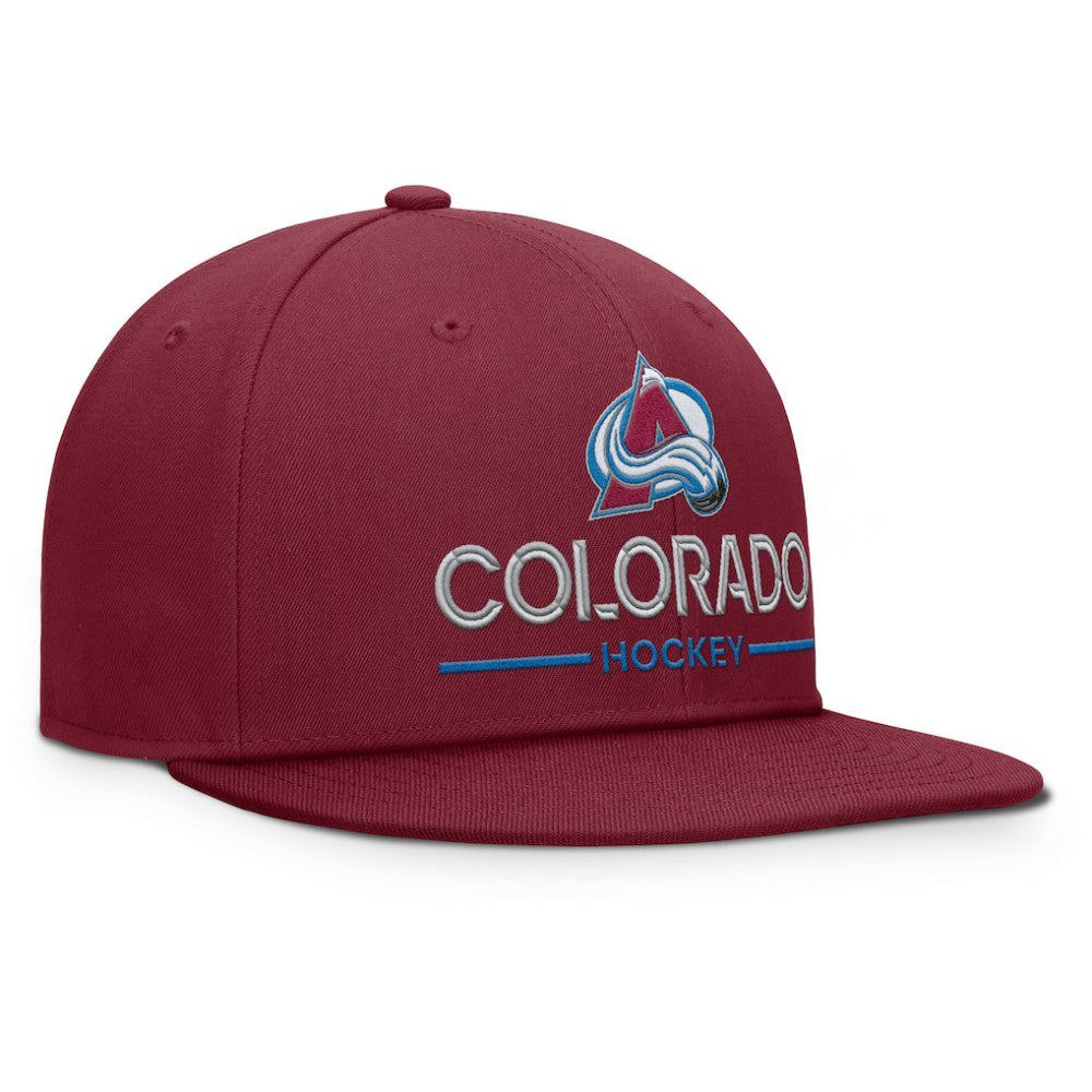Colorado Avalanche Fanatics Authentic Pro Rink Lockup Snapback Hat - Burgundy - NHL 202499175