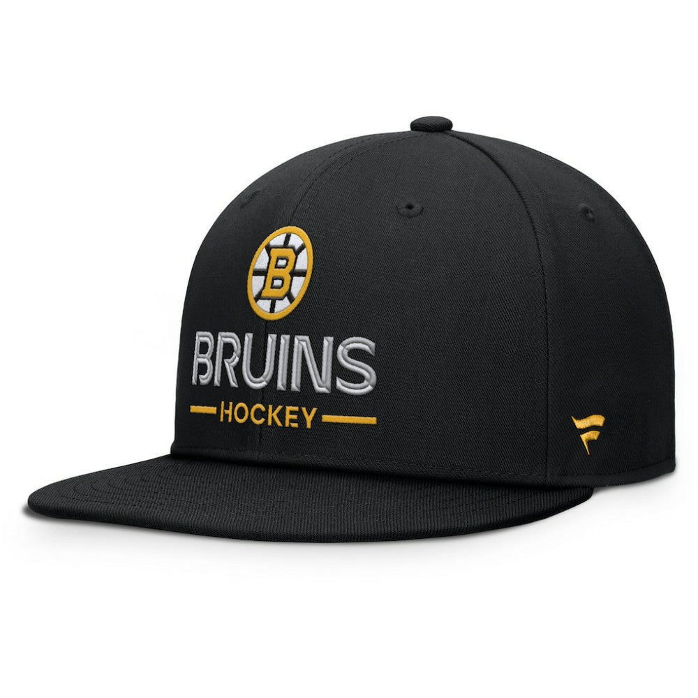 Boston Bruins Fanatics Authentic Pro Rink Lockup Snapback Hat - Black - NHL 202499176
