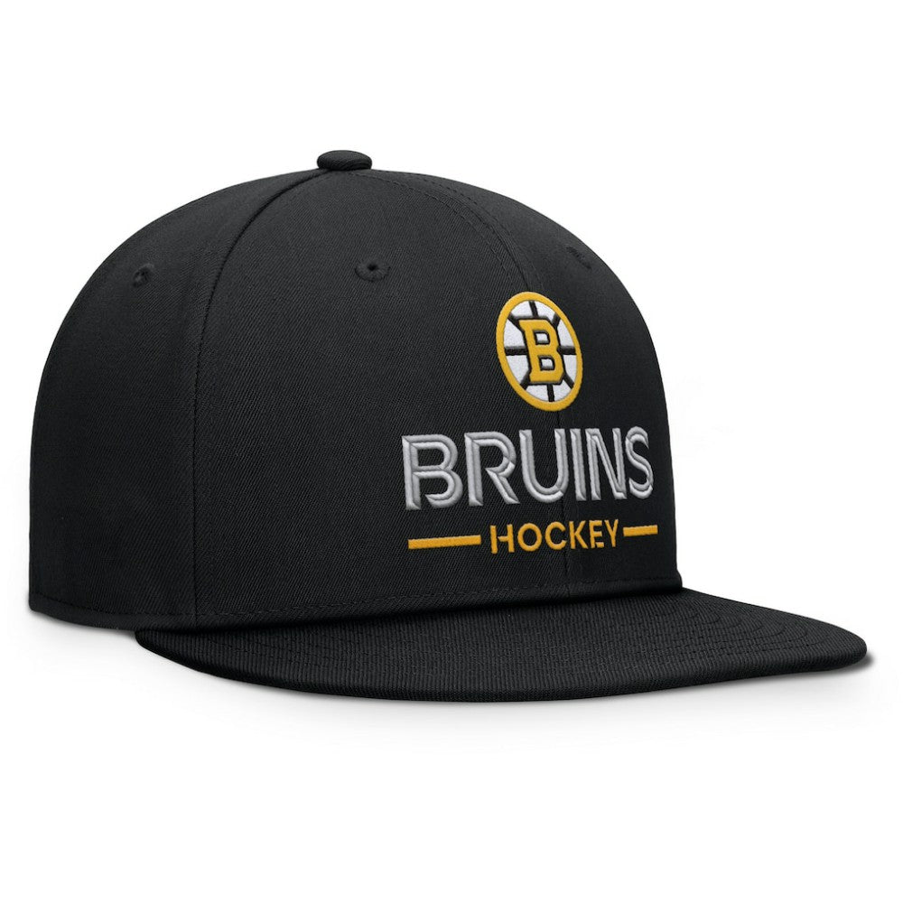 Boston Bruins Fanatics Authentic Pro Rink Lockup Snapback Hat - Black - NHL 202499176