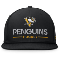 Pittsburgh Penguins Fanatics Authentic Pro Rink Lockup Snapback Hat - Black - NHL 202499180