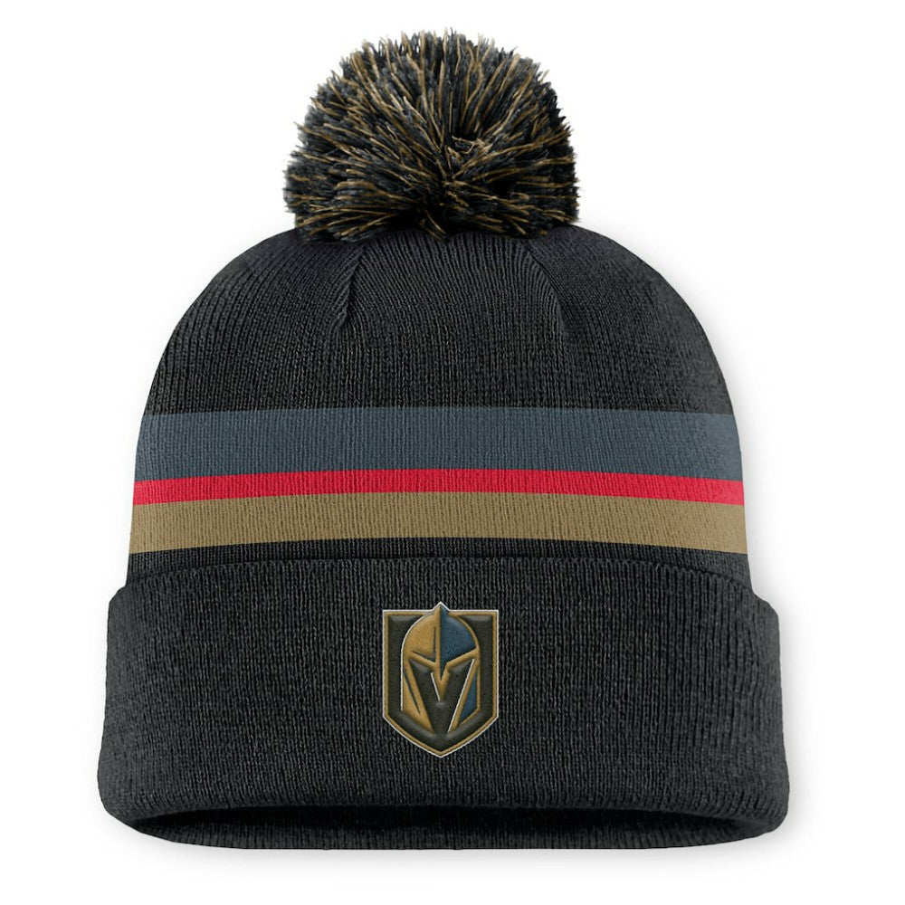 Vegas Golden Knights Fanatics Authentic Pro Rink Cuffed Knit Hat with Pom - Charcoal - NHL 202499195