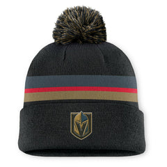 Vegas Golden Knights Fanatics Authentic Pro Rink Cuffed Knit Hat with Pom - Charcoal - NHL 202499195