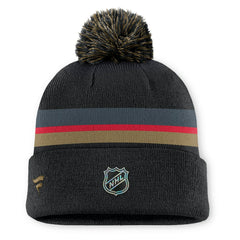 Vegas Golden Knights Fanatics Authentic Pro Rink Cuffed Knit Hat with Pom - Charcoal - NHL 202499195