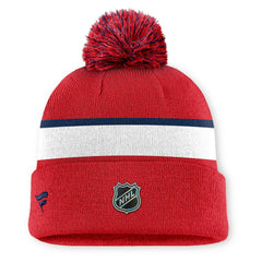 Washington Capitals Fanatics Authentic Pro Rink Cuffed Knit Hat with Pom - Red - NHL 202499196