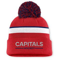 Washington Capitals Fanatics Women's Authentic Pro Rink Cuffed Knit Hat with Pom - Red - NHL 202499224