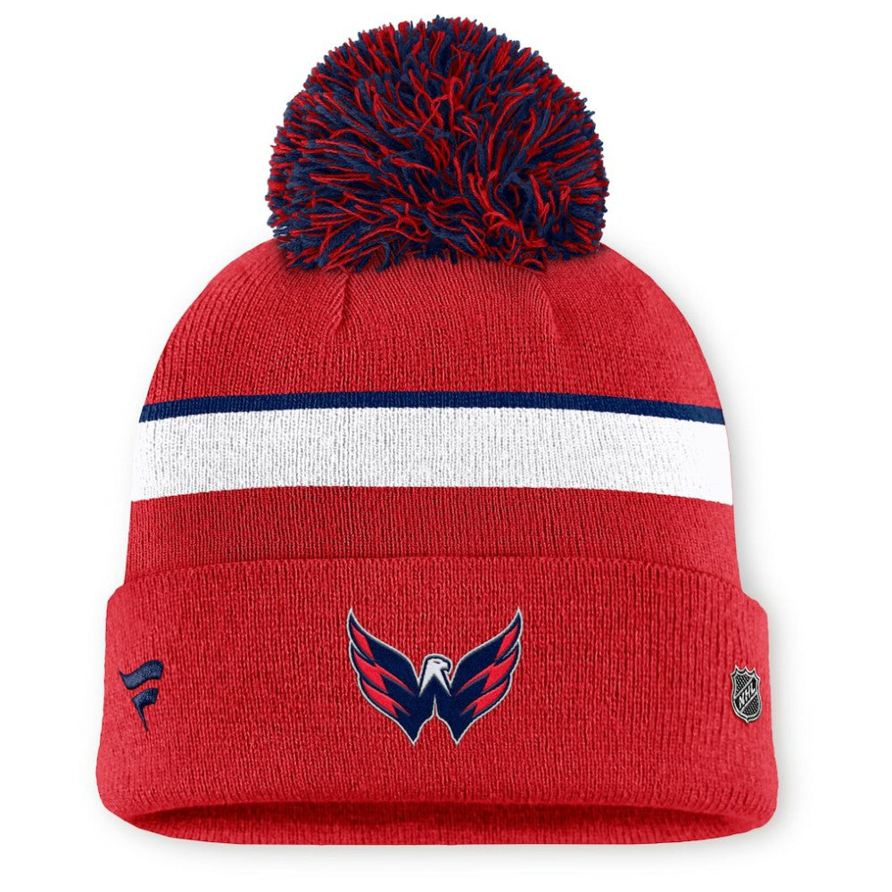 Washington Capitals Fanatics Women's Authentic Pro Rink Cuffed Knit Hat with Pom - Red - NHL 202499224