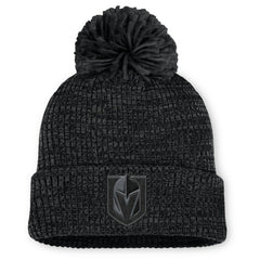 Vegas Golden Knights Fanatics Women's Authentic Pro Road Cuffed Knit Hat with Pom - Black - NHL 202499265