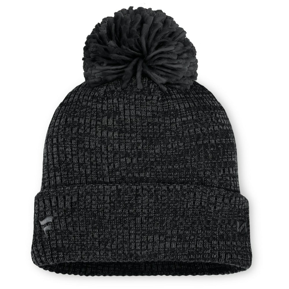 Vegas Golden Knights Fanatics Women's Authentic Pro Road Cuffed Knit Hat with Pom - Black - NHL 202499265