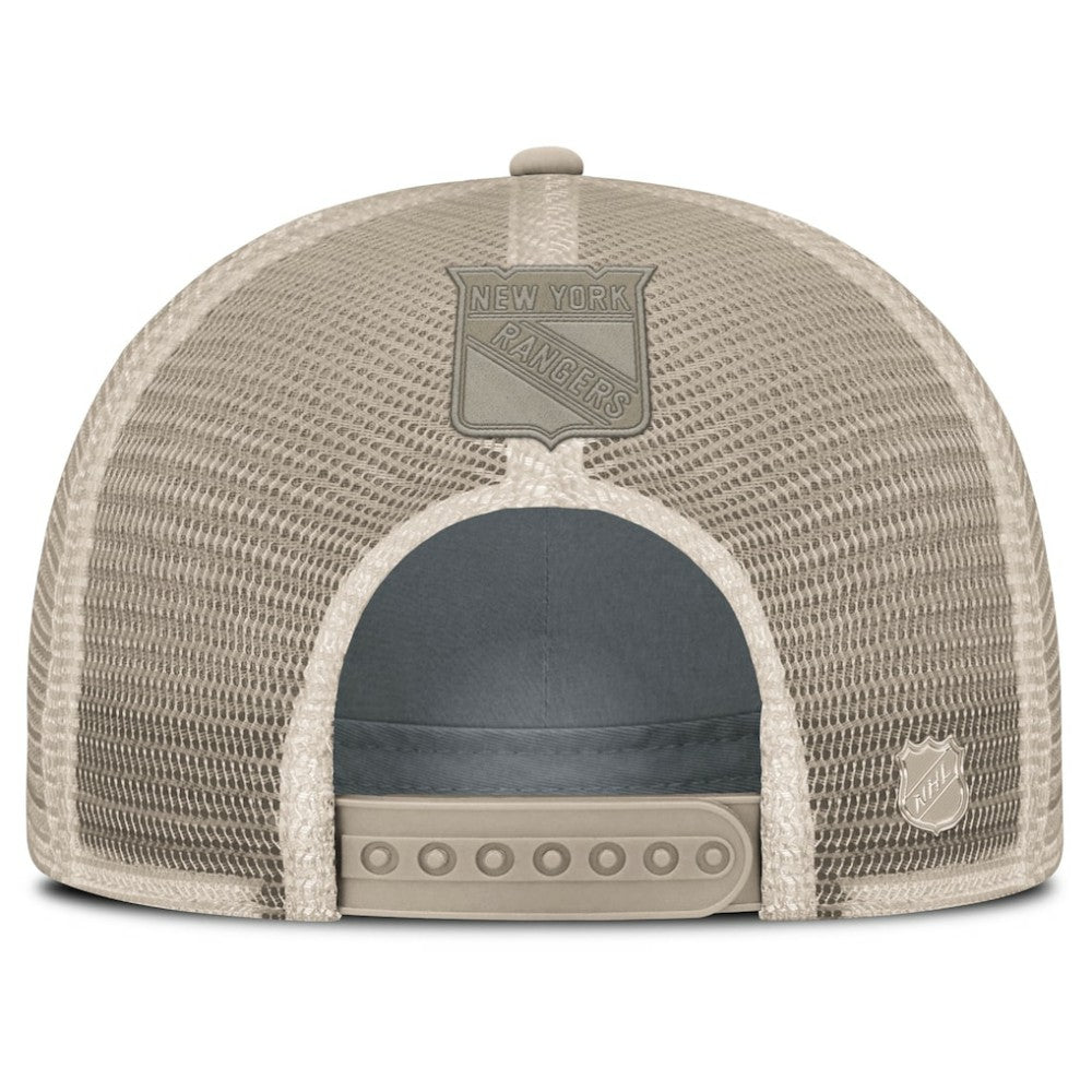 New York Rangers Fanatics Women's Authentic Pro Road Trucker Adjustable Hat - Tan - NHL 202499279