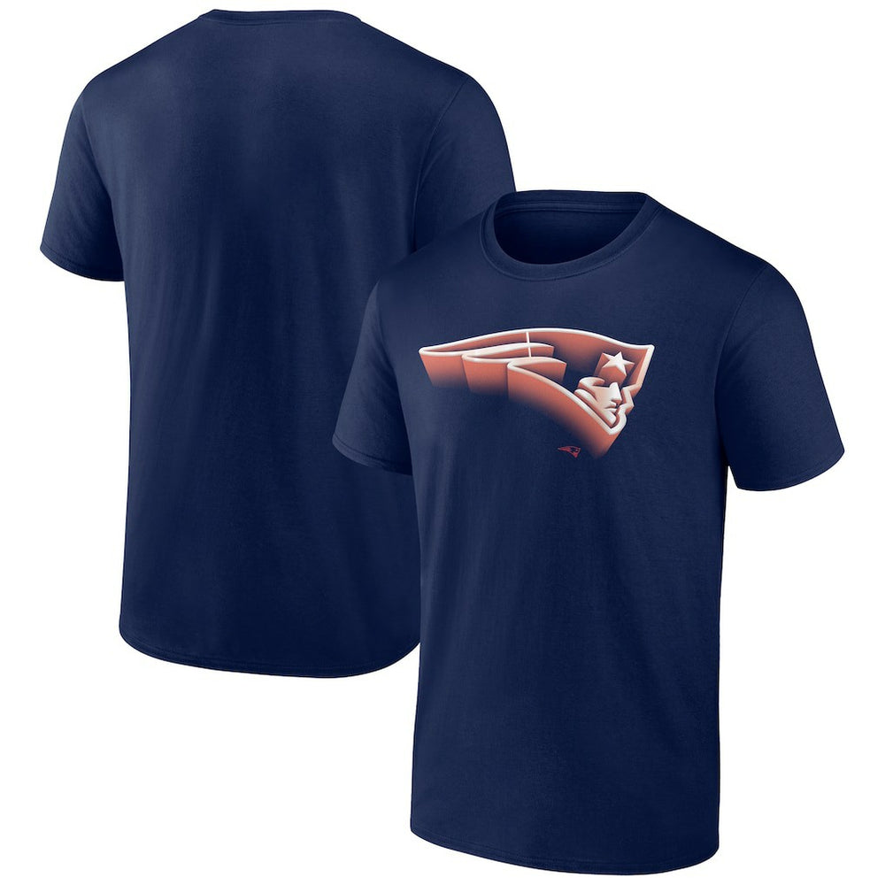 New England Patriots Chrome Dimension T-Shirt Navy