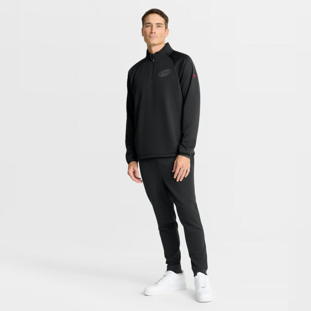 Carolina Hurricanes Fanatics Authentic Pro Tonal Rink Raglan Quarter-Zip Pullover - Black - NHL 202502645