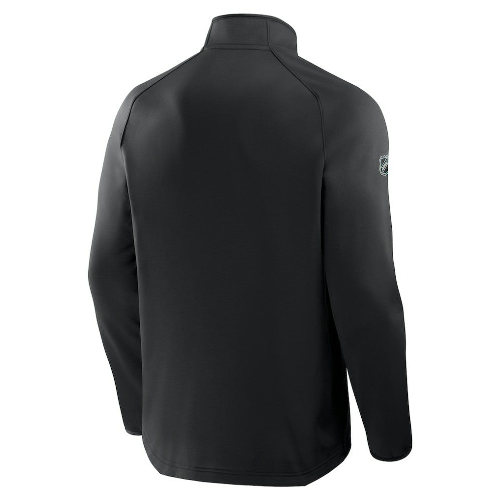 Carolina Hurricanes Fanatics Authentic Pro Tonal Rink Raglan Quarter-Zip Pullover - Black - NHL 202502645