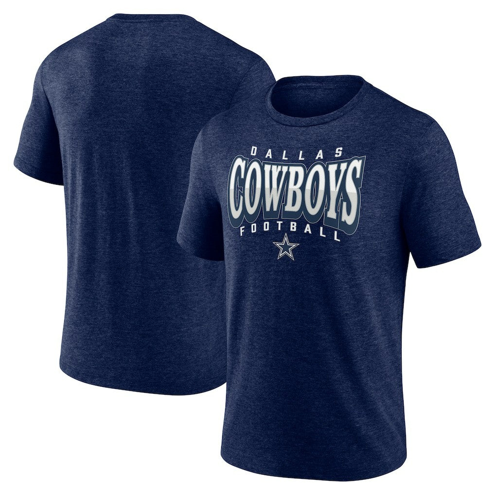 Dallas Cowboys Divided Warp Tri-Blend T-Shirt Navy