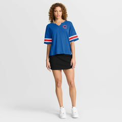 Chicago Cubs Fanatics Women's Curl Route T-Shirt - Royal - Fanatics on Sale