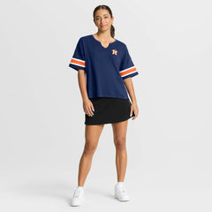 Houston Astros Fanatics Women's Curl Route T-Shirt - Navy - Fanatics Discount