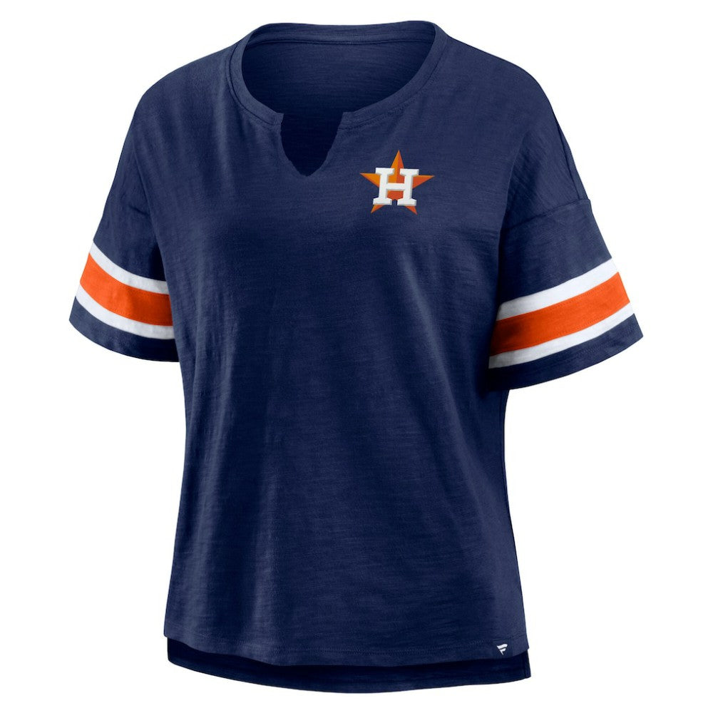 Houston Astros Fanatics Women's Curl Route T-Shirt - Navy - Fanatics Discount