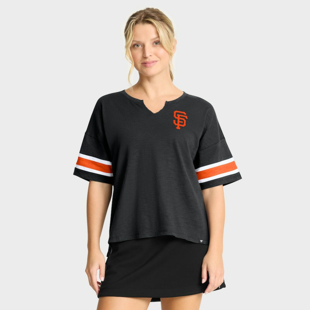San Francisco Giants Fanatics Women's Curl Route T-Shirt - Black - Fanatics on Sale