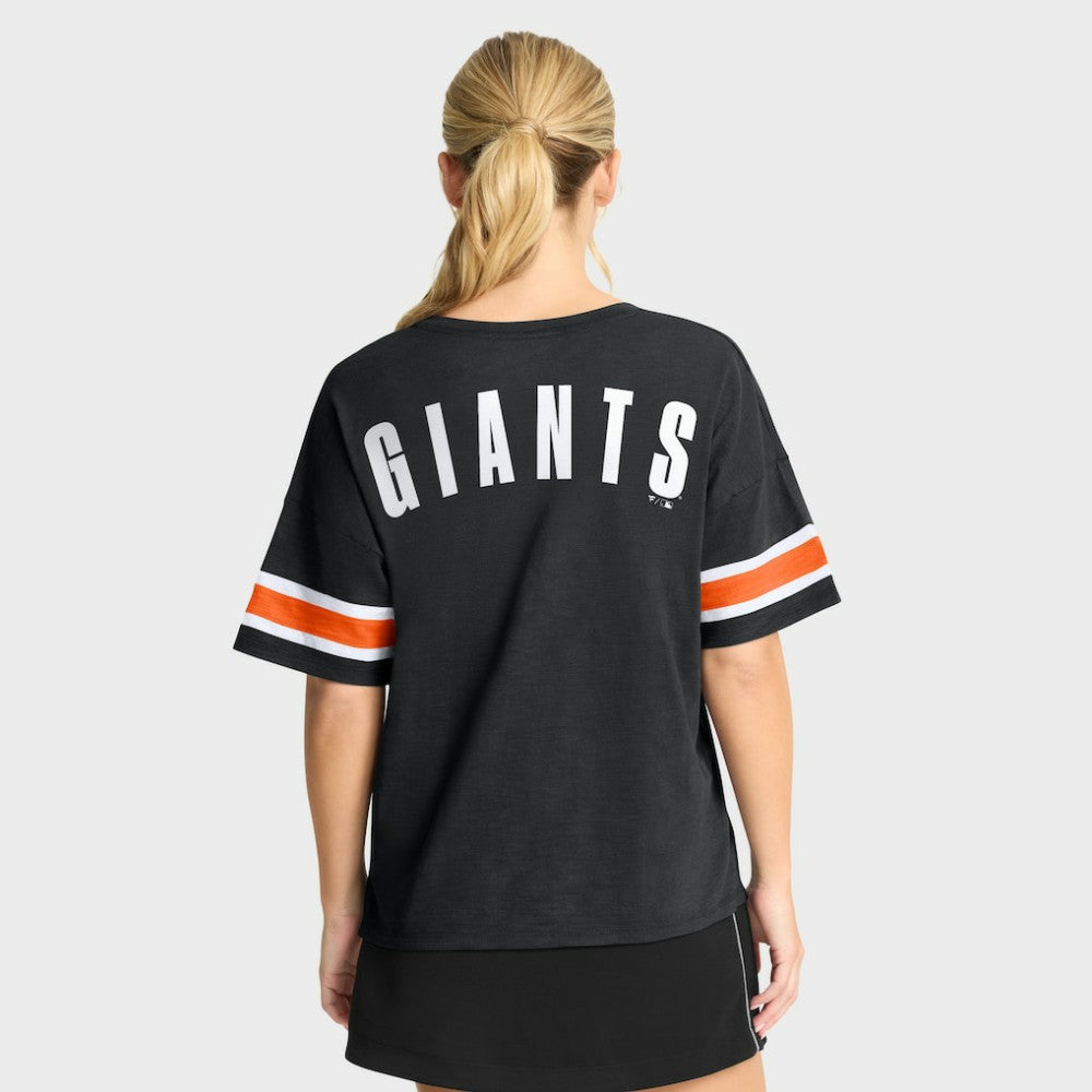 San Francisco Giants Fanatics Women's Curl Route T-Shirt - Black - Fanatics on Sale