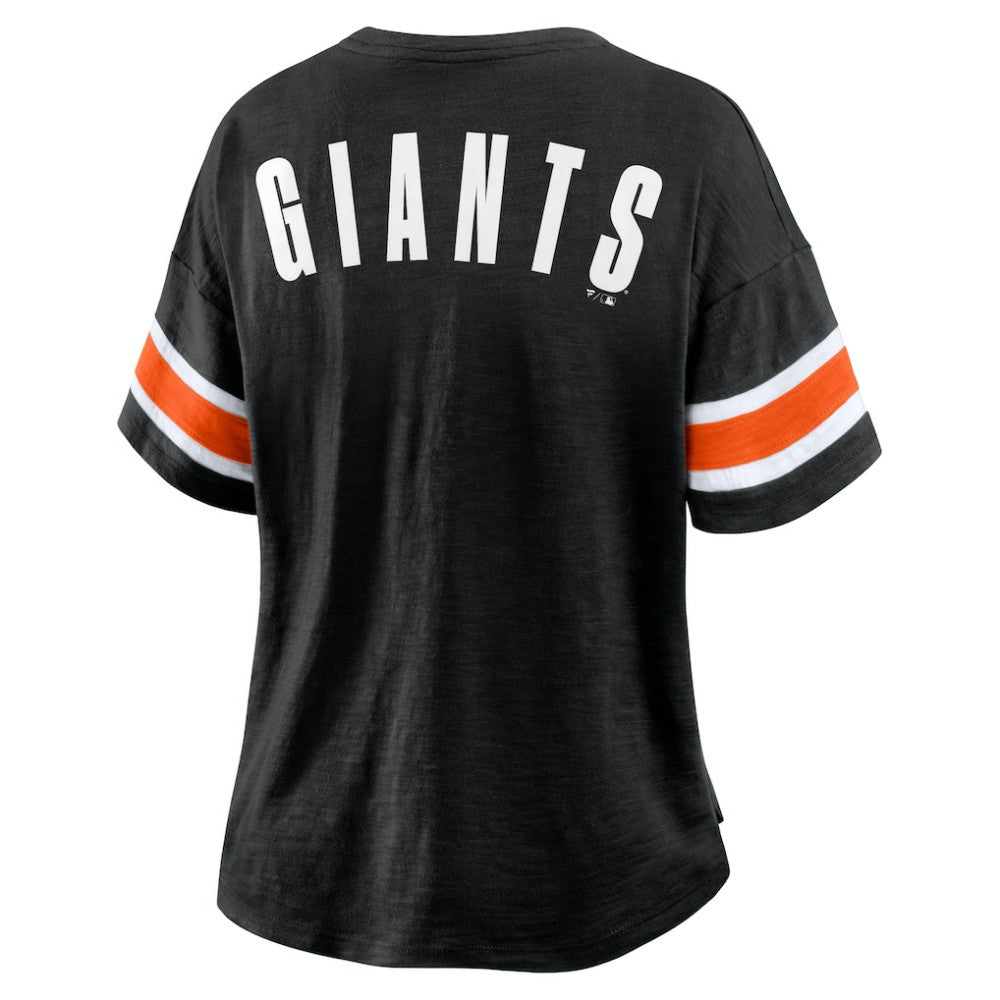 San Francisco Giants Fanatics Women's Curl Route T-Shirt - Black - Fanatics on Sale