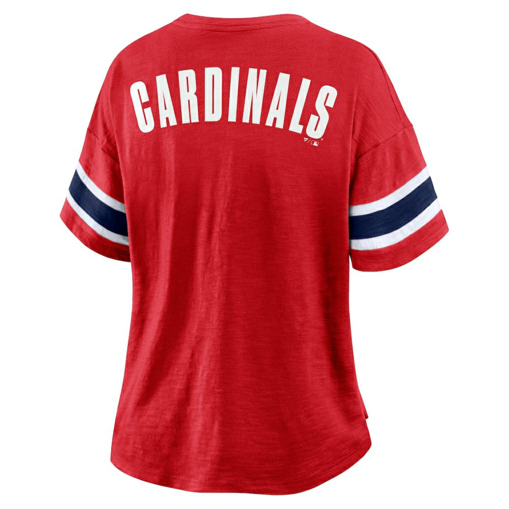 St. Louis Cardinals Fanatics Women's Curl Route T-Shirt - Red - Fanatics on Sale
