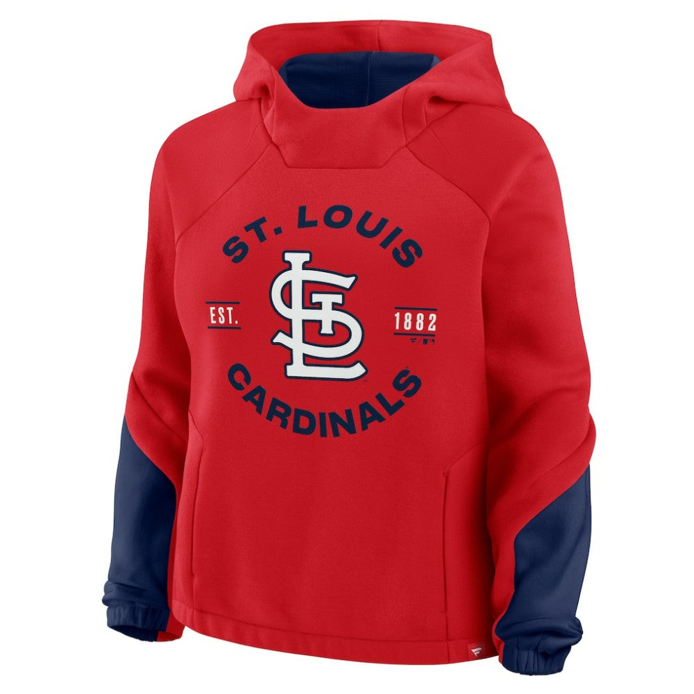 St. Louis Cardinals Fanatics Women's Oversized Time to Win Pullover Hoodie - Red - Fanatics Lifestyle