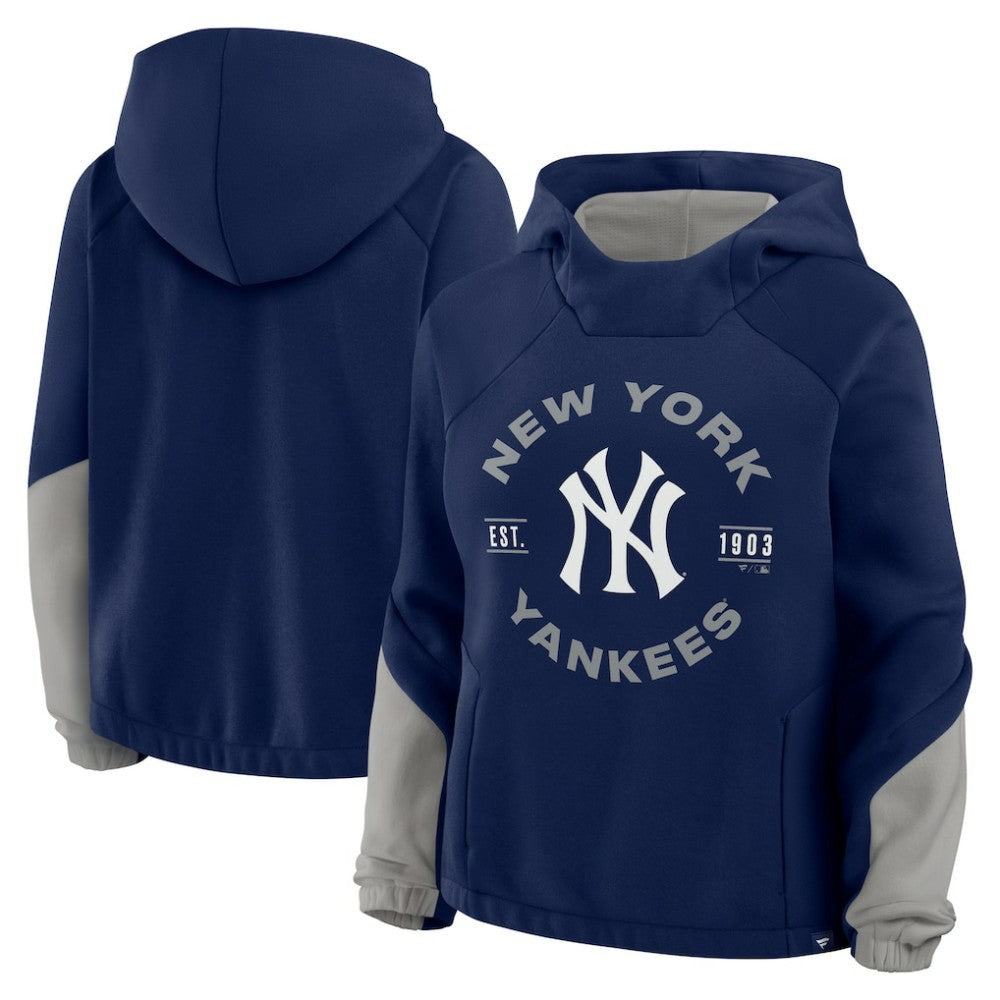 New York Yankees Fanatics Women's Oversized Time to Win Pullover Hoodie - Navy - Fanatics Online