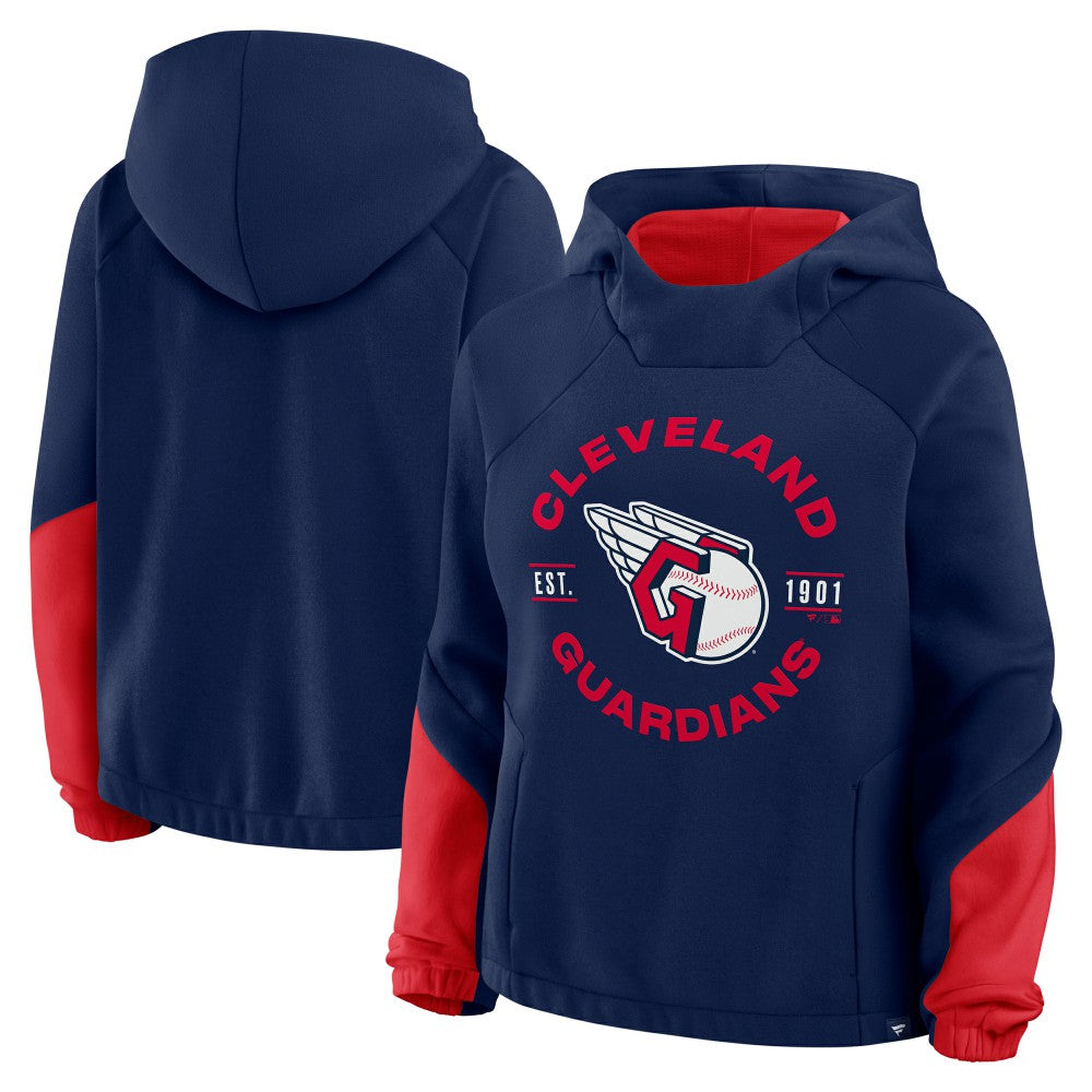 Cleveland Guardians Fanatics Women's Oversized Time to Win Pullover Hoodie - Navy - Fanatics Online