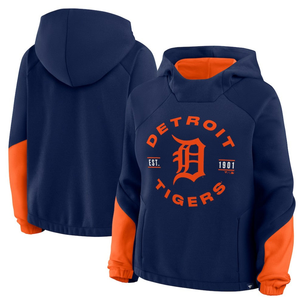 Detroit Tigers Fanatics Women's Oversized Time to Win Pullover Hoodie - Navy - Fanatics Online