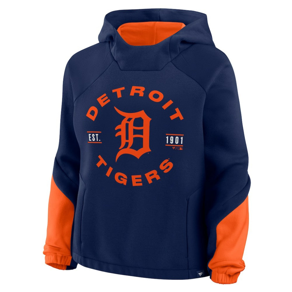 Detroit Tigers Fanatics Women's Oversized Time to Win Pullover Hoodie - Navy - Fanatics Online