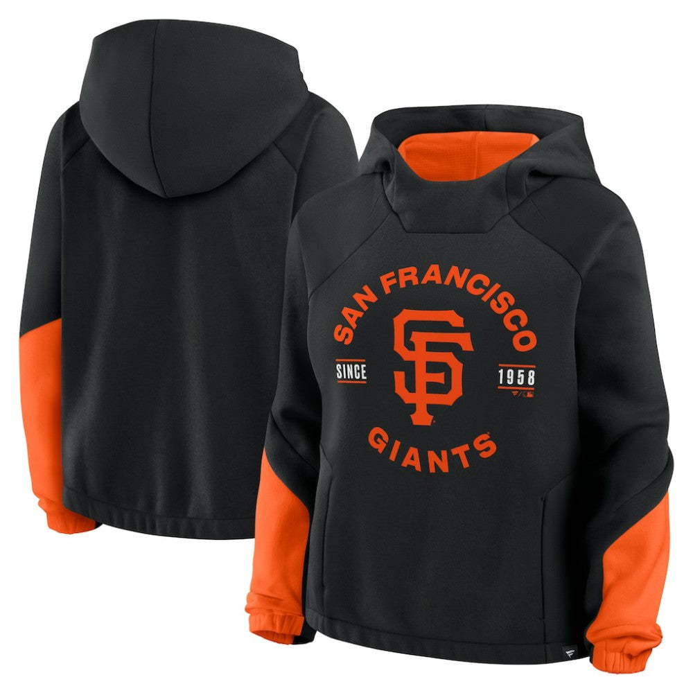San Francisco Giants Fanatics Women's Oversized Time to Win Pullover Hoodie - Black - Fanatics Sale