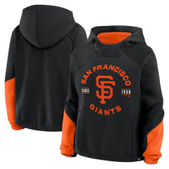 San Francisco Giants Fanatics Women's Oversized Time to Win Pullover Hoodie - Black - Fanatics Sale