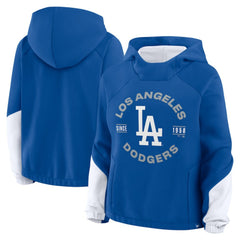 Los Angeles Dodgers Fanatics Women's Oversized Time to Win Pullover Hoodie - Royal - Fanatics Sale